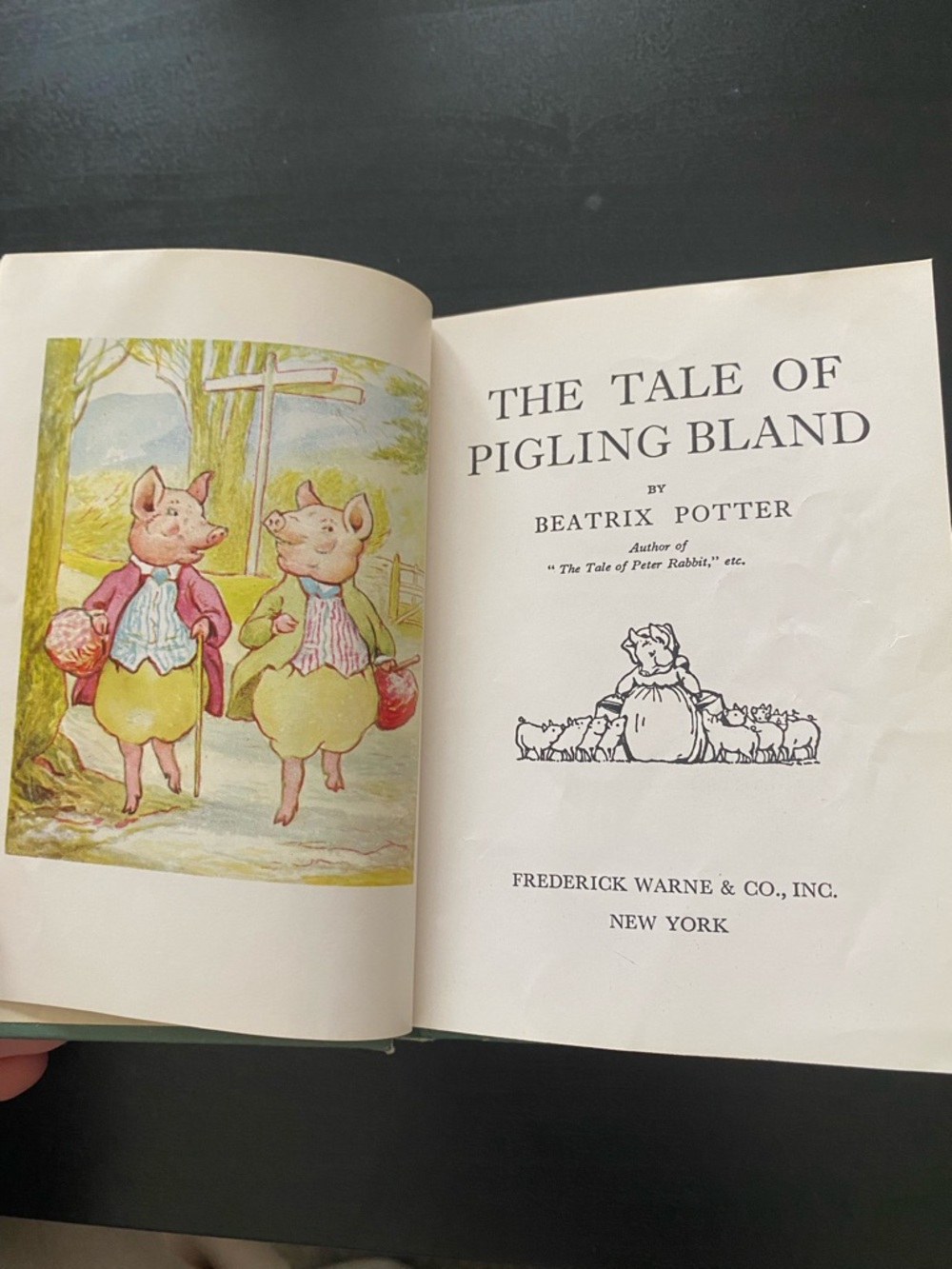 Vintage The Tale of Pigling Bland by Beatrix Potter Hardcover Mini